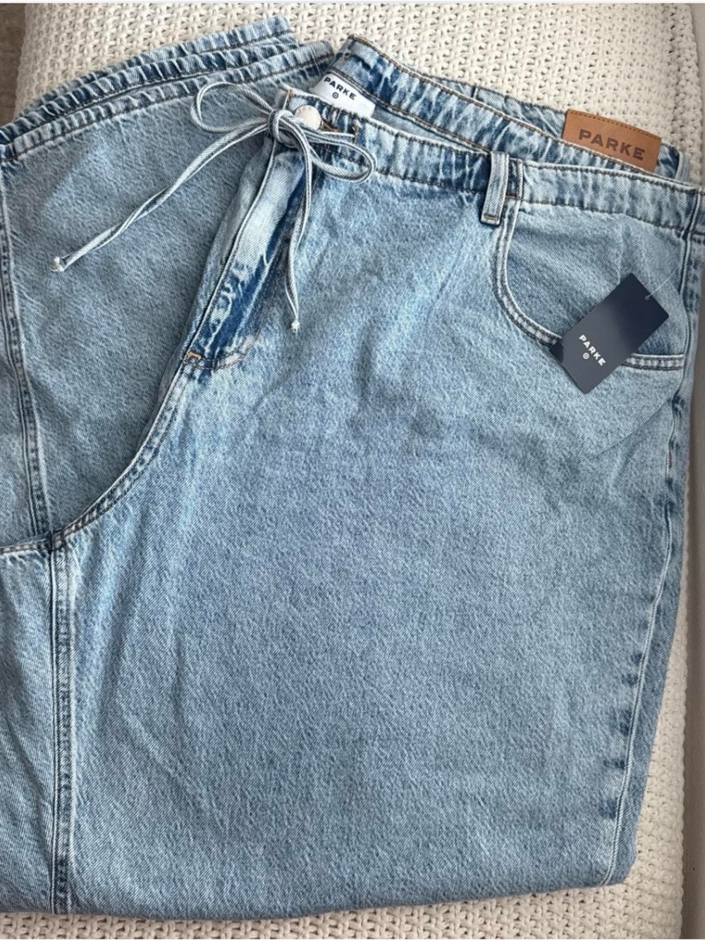 NWT Parke x Target- Womens Mid-Rise Drawstring Jeans 
plus size 24
New with tags